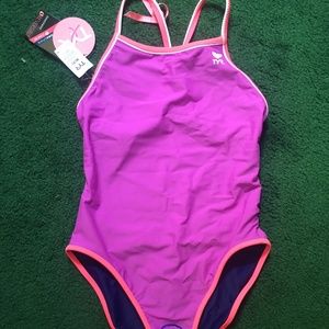 Reversible Magenta/Navy TYR Swimsuit